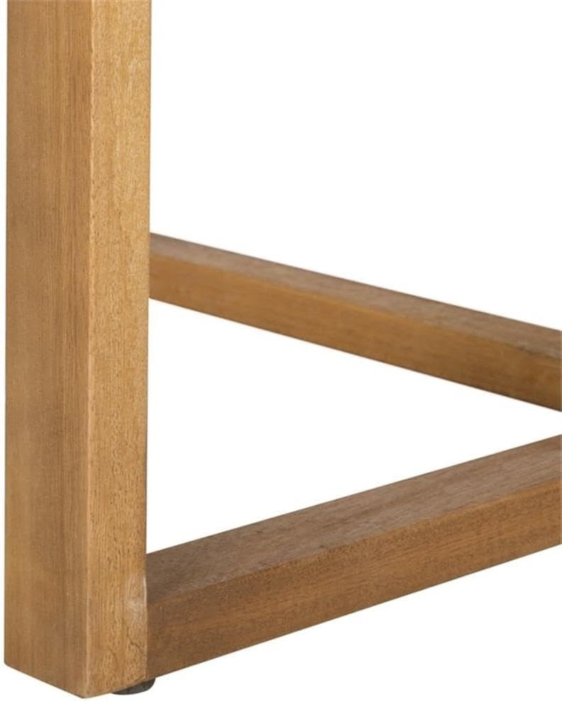 SAFAVIEH PAT7036A Outdoor Collection Wales Round 47.24" Dining Table, Teak