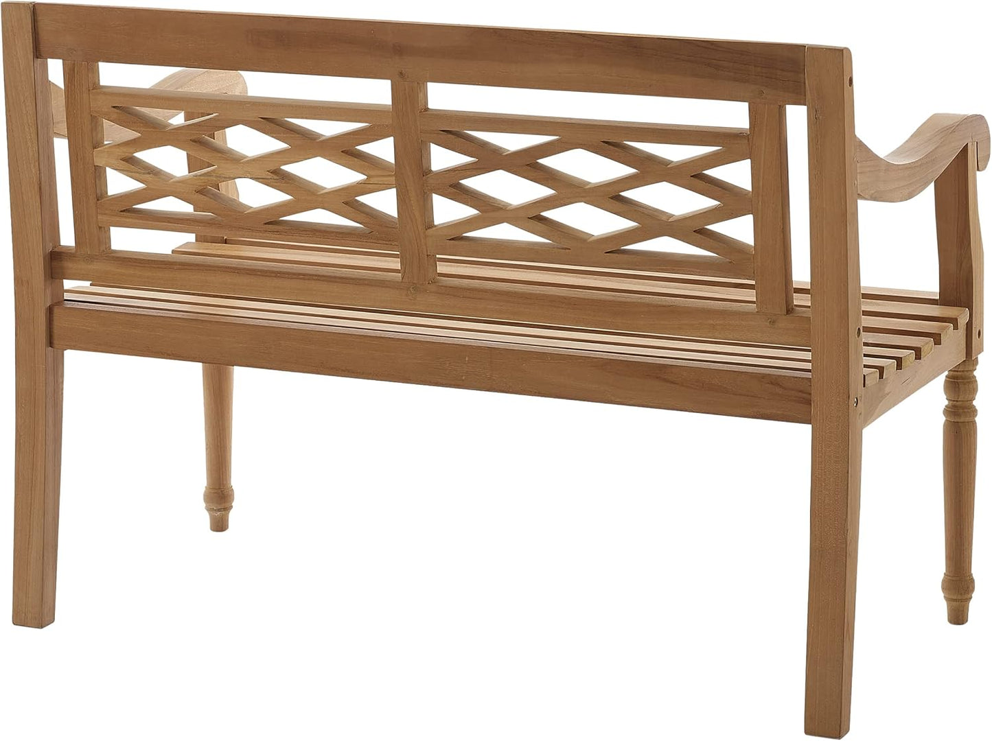 Crosley Furniture Olivier 2-Person Teak Wood Indoor Outdoor Bench for Outside Patio, Garden, Porch, Teak