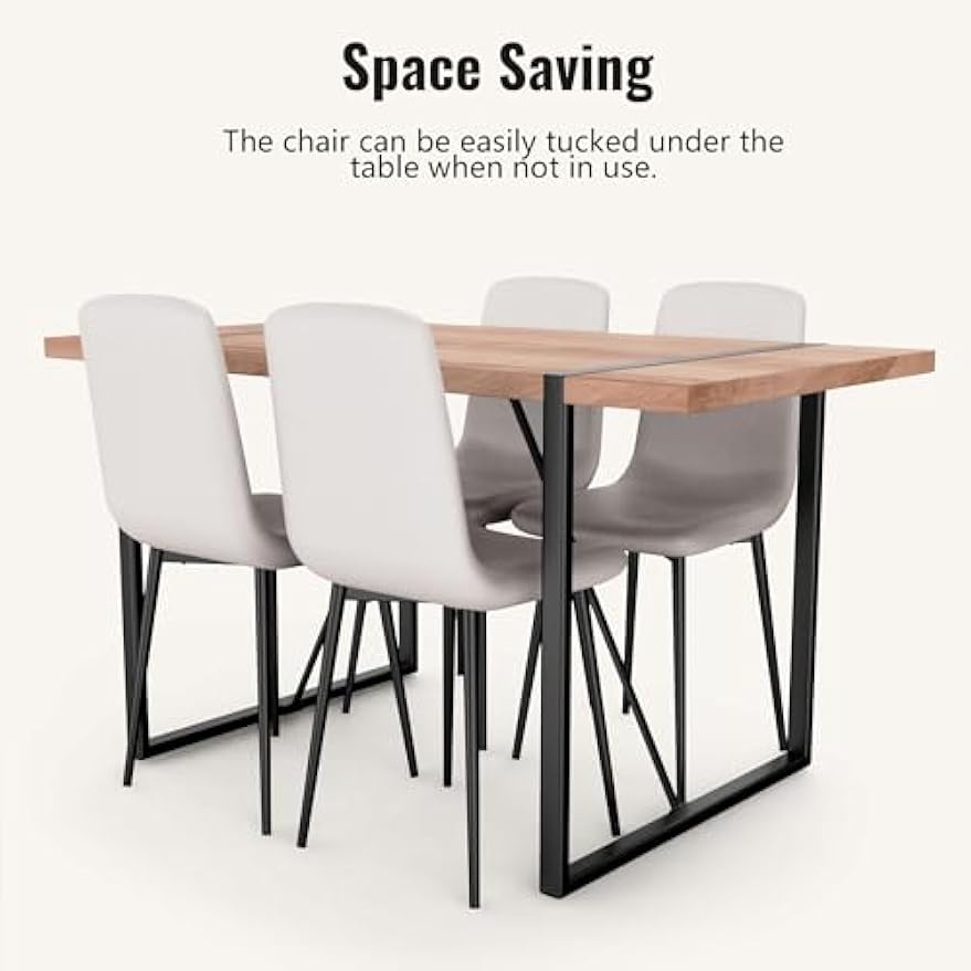 57” Rectangular Dining Table Only, Modern Kitchen Table with Metal Frame, Space-Saving Table for Dining Room, Living Room, Terrace